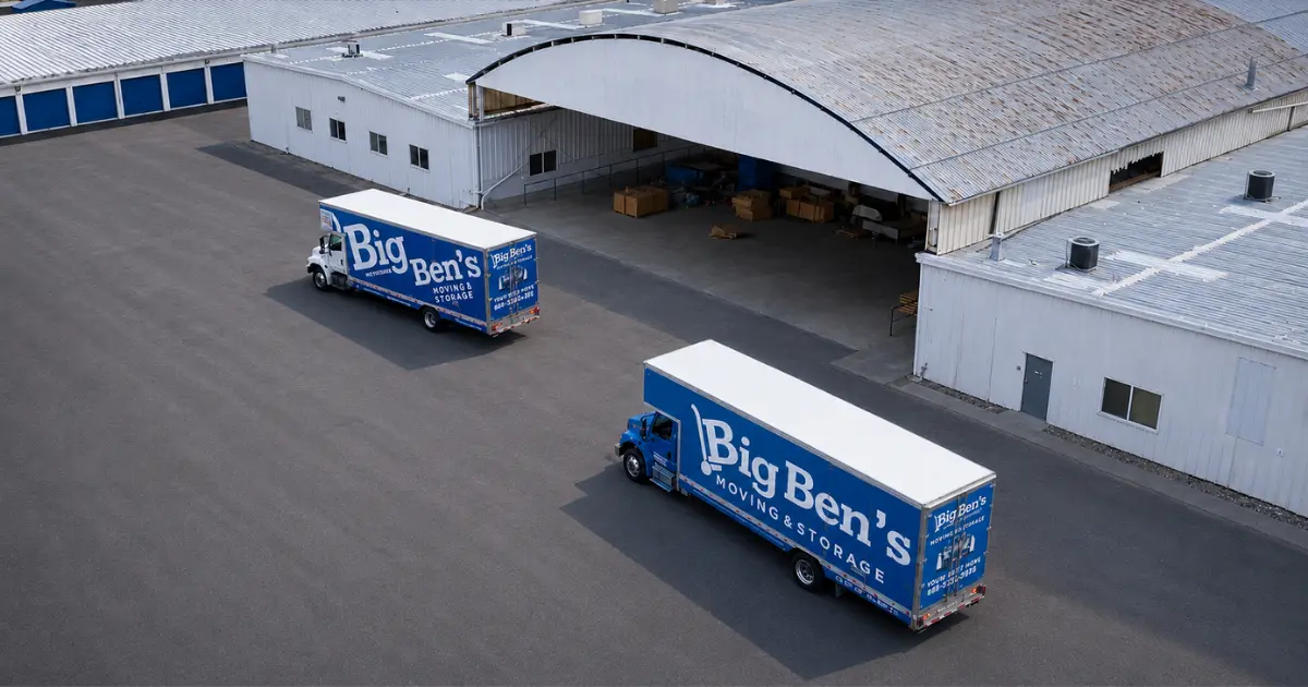 Big Ben’s Moving trucks for commercial moving services